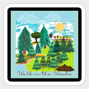 Walk in the Woods Sticker